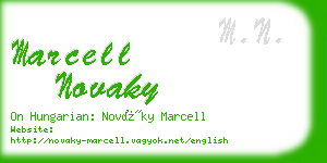 marcell novaky business card